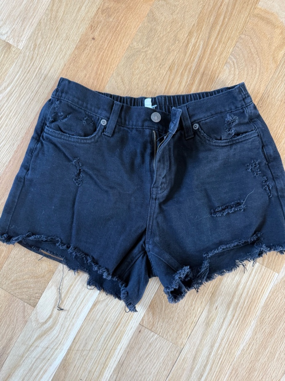 aerie Black Denim Shorts